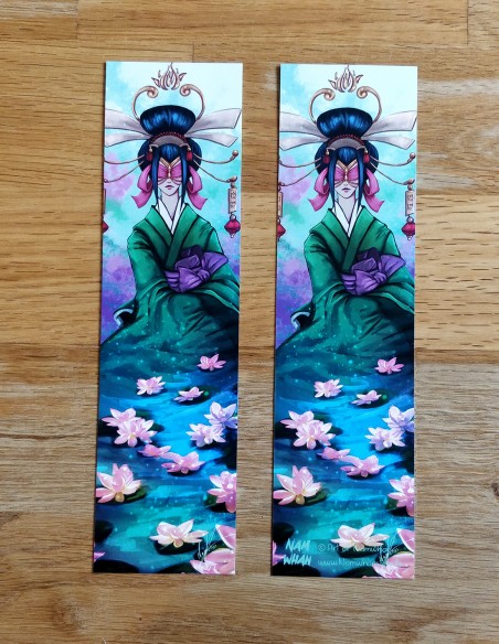 Dame aux lotus (Oeuvre originale) – Marque-Page | Namwhan