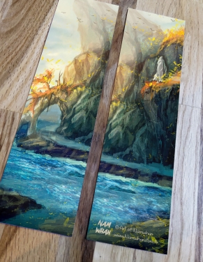 Falaises dorées (Oeuvre originale) – Marque-Page | Namwhan