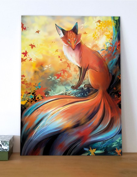 Kitsune d'automne (Œuvre originale) – Tableau PVC | Namwhan