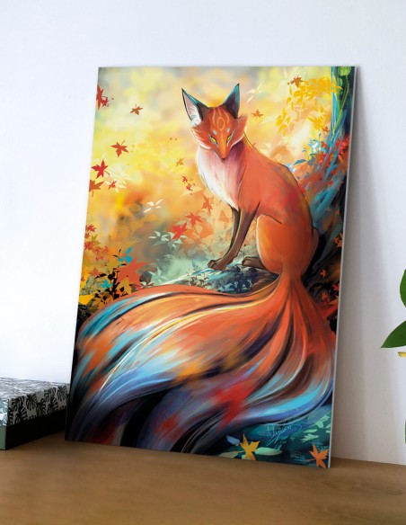 Kitsune d'automne (Œuvre originale) – Tableau PVC | Namwhan