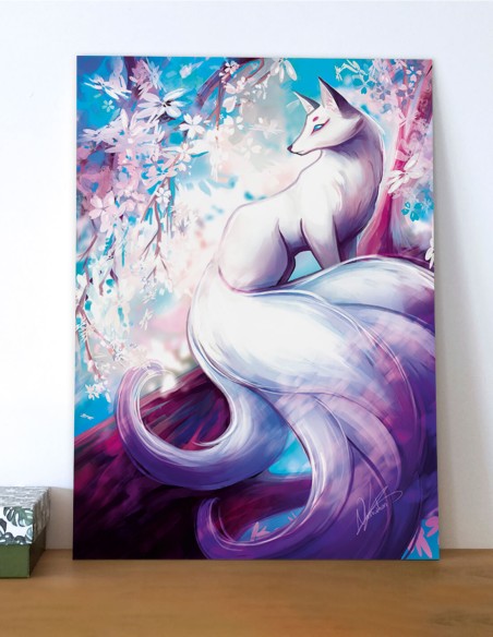 Kitsune du printemps (Œuvre originale) – Tableau PVC | Namwhan