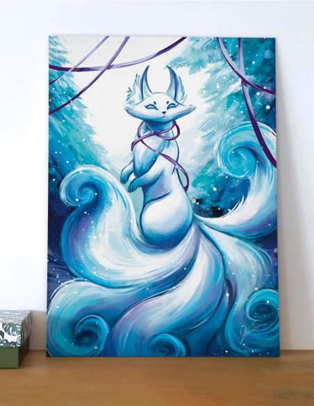 Kitsune de l'hiver (Œuvre originale) – Tableau PVC | Namwhan