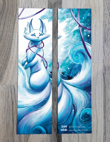 Kitsune de l'hiver (Oeuvre originale) – Marque-Page | Namwhan