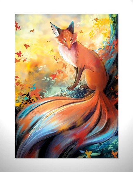 Kitsune d'automne (Œuvre originale) – Tableau PVC | Namwhan