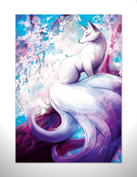 Kitsune du printemps (Œuvre originale) – Tableau PVC | Namwhan