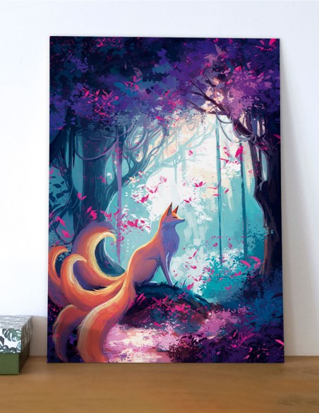 Kitsune de la forêt (Œuvre originale) – Tableau PVC | Namwhan