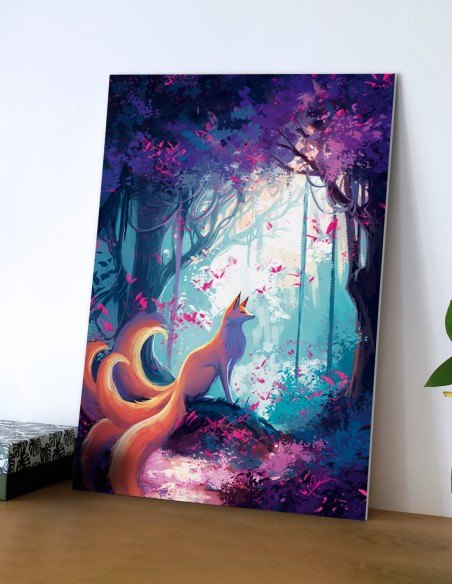 Kitsune de la forêt (Œuvre originale) – Tableau PVC | Namwhan