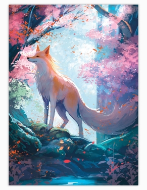 Renard printanier (Œuvre originale) – Tableau PVC | Namwhan
