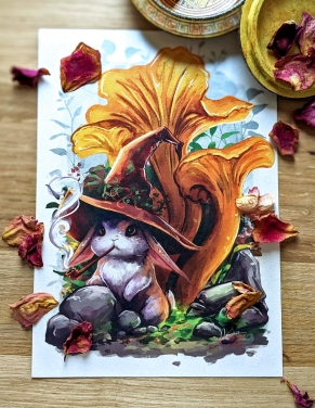 Lapin des chanterelles (Œuvre originale) – Carte | Namwhan