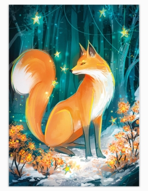 Renard onirique (Oeuvre originale) – Tableau PVC | Namwhan