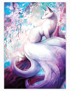 Kitsune du printemps (Œuvre originale) – Tableau PVC | Namwhan