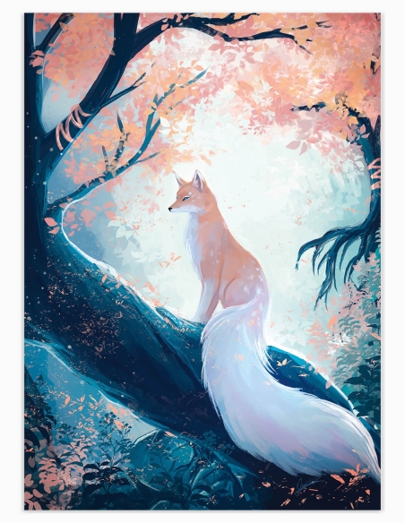 Renard abricot (Oeuvre originale) – Tableau PVC | Namwhan