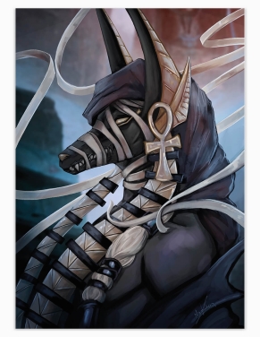 Anubis (Illusration originale) – Tableau PVC | Namwhan