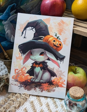 Lapin d'Halloween (Œuvre originale) – Carte | Namwhan