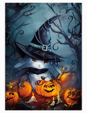 Lapin aux citrouilles (Halloween) – Tableau PVC | Namwhan