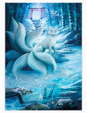 Kitsune fantôme (Halloween) – Tableau PVC | Namwhan