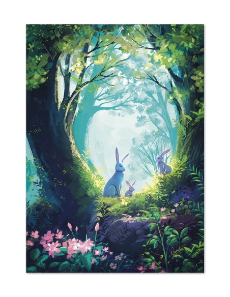 Lapins sylvestres (Œuvre originale) – Tableau PVC | Namwhan