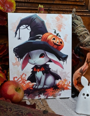 Lapin halloween (Œuvre originale) – Tableau PVC | Namwhan