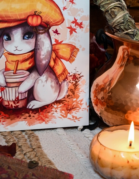 Lapin d'automne (Œuvre originale) – Tableau PVC | Namwhan